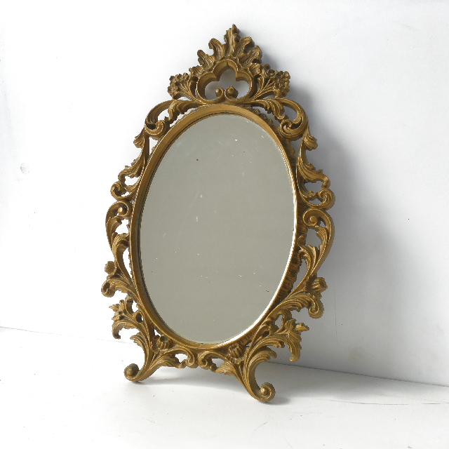 MIRROR, Ornate Gold - Plastic 30cm H